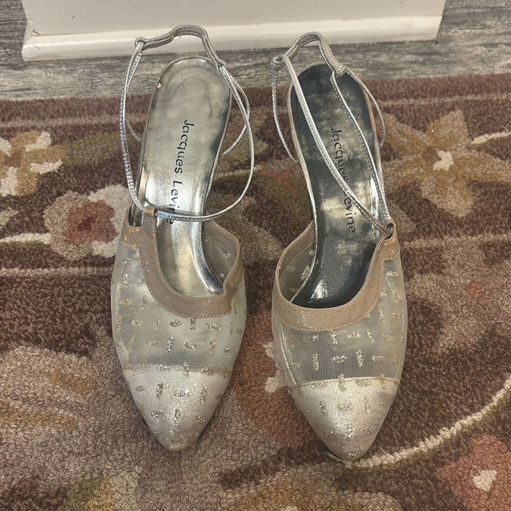 Vintage Jacques Levine Sling Back Pumps Size 7.5